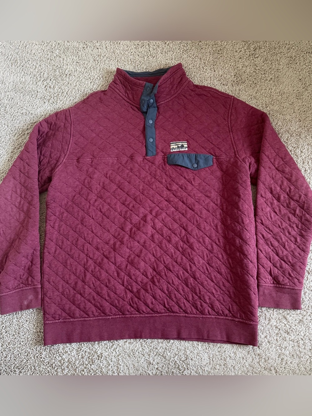 Patagonia Cotton Quilted Snap T Pullover Sweater